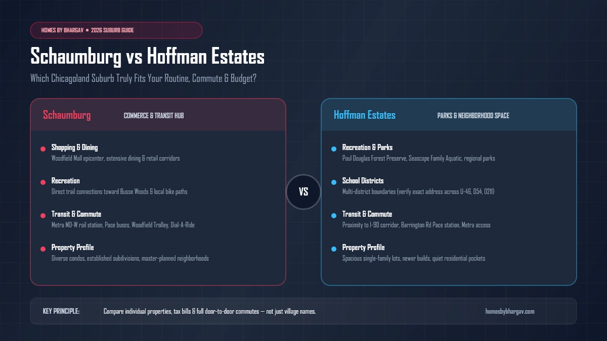 Schaumburg vs Hoffman Estates Suburban Comparison Guide — Homes by Bhargav
